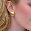 Oro Laminado Stud Earring, Gold Filled Style Polished, Golden Finish, 02.163.0422