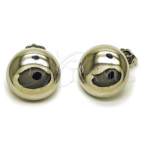 White Gold Filled Ring — Stud Earring Polished 02. — main product view — SKU 164792 | Oro Laminado Blanco anillo — Stud Earring pulido 02. — SKU 164792
