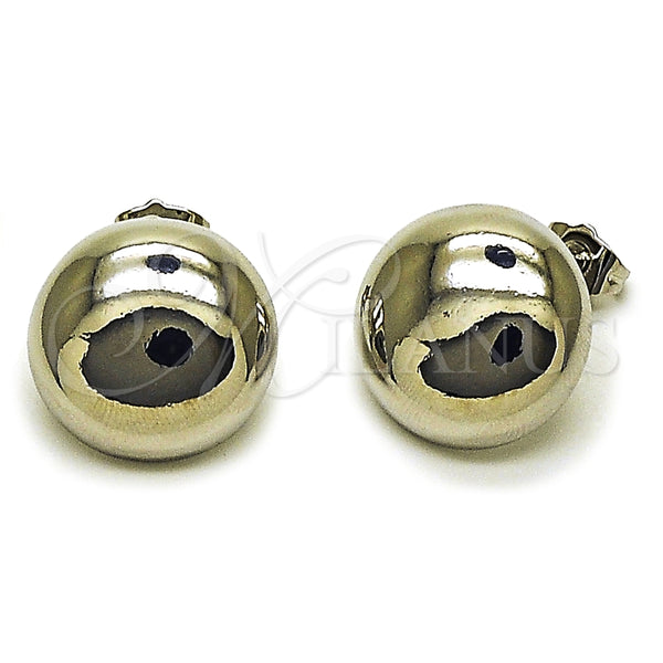 White Gold Filled Ring — Stud Earring Polished 02. — main product view — SKU 164792 | Oro Laminado Blanco anillo — Stud Earring pulido 02. — SKU 164792