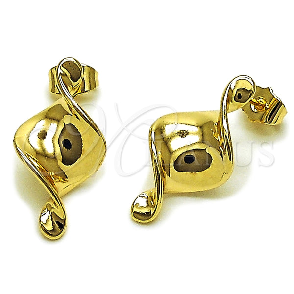 Gold Filled Ring — Stud Earring Twist Design Polished 02. — main product view — SKU 164794 | Oro Laminado anillo — Stud Earring Twist diseño pulido 02. — SKU 164794