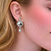 Rhodium Gold Filled Stud Earring, Twist Design, Polished, Rhodium Finish, 02.163.0423.1