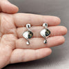 Rhodium Gold Filled Stud Earring, Twist Design, Polished, Rhodium Finish, 02.163.0423.1