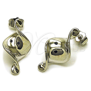White Gold Filled Ring — Stud Earring Twist Design Polished 02. — main product view — SKU 164795 | Oro Laminado Blanco anillo — Stud Earring Twist diseño pulido 02. — SKU 164795