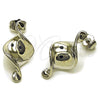 Rhodium Gold Filled Stud Earring, Twist Design, Polished, Rhodium Finish, 02.163.0423.1