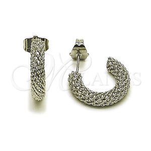 White Gold Filled Hoop Earrings — Small Hoop Rope Design Diamond Cutting 02. — main product view — SKU 164796 | Oro Laminado Blanco aretes de aro — Small Hoop Rope diseño Diamond Cutting 02. — SKU 164796