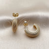 Oro Laminado Small Hoop, Gold Filled Style Polished, Golden Finish, 02.163.0424.20
