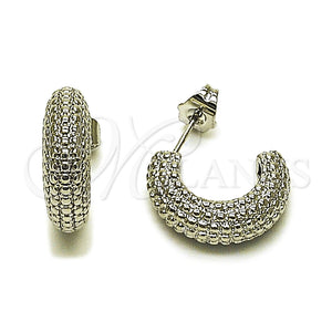 White Gold Filled Hoop Earrings — Small Hoop Polished 02. — main product view — SKU 164798 | Oro Laminado Blanco aretes de aro — Small Hoop pulido 02. — SKU 164798