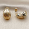 Oro Laminado Stud Earring, Gold Filled Style Teardrop Design, Polished, Golden Finish, 02.163.0425 for wholesale, additional product view 4