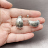 Rhodium Gold Filled Stud Earring, Teardrop Design, Polished, Rhodium Finish, 02.163.0425.1 for wholesale, additional product view 3