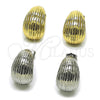 Rhodium Gold Filled Stud Earring, Teardrop Design, Polished, Rhodium Finish, 02.163.0425.1