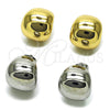 Oro Laminado Small Hoop, Gold Filled Style Ball Design, Polished, Golden Finish, 02.163.0426.18