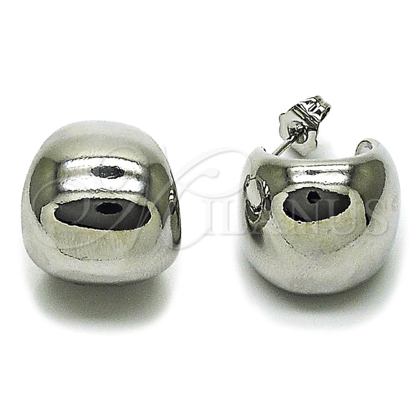 White Gold Filled Hoop Earrings — Small Hoop Ball Design Polished 02. — main product view — SKU 164803 | Oro Laminado Blanco aretes de aro — Small Hoop Ball diseño pulido 02. — SKU 164803