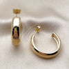 Oro Laminado Medium Hoop, Gold Filled Style Polished, Golden Finish, 02.163.0427.30 for wholesale, additional product view 4