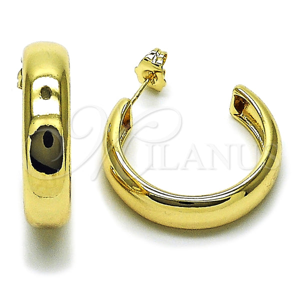 Gold Filled Hoop Earrings — Medium Hoop Polished 02. — main product view — SKU 164804 | Oro Laminado aretes de aro — Medium Hoop pulido 02. — SKU 164804