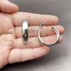 Rhodium Gold Filled Medium Hoop, Polished, Rhodium Finish, 02.163.0427.1.30