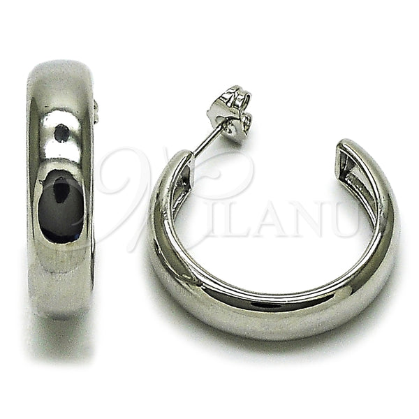 Rhodium Gold Filled Medium Hoop, Polished, Rhodium Finish, 02.163.0427.1.30