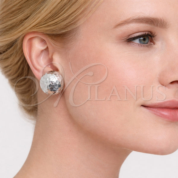 White Gold Filled Ring — Stud Earring Diamond Cutting 02. — alternate product view — SKU 164807 | Oro Laminado Blanco anillo — Stud Earring Diamond Cutting 02. — SKU 164807