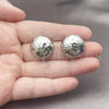Rhodium Gold Filled Stud Earring, Diamond Cutting Finish, Rhodium Finish, 02.163.0428.1