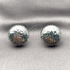 Rhodium Gold Filled Stud Earring, Diamond Cutting Finish, Rhodium Finish, 02.163.0428.1