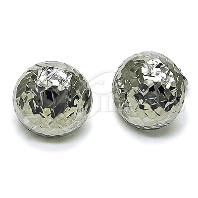 Rhodium Gold Filled Stud Earring, Diamond Cutting Finish, Rhodium Finish, 02.163.0428.1 for wholesale, main product view