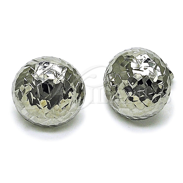 White Gold Filled Ring — Stud Earring Diamond Cutting 02. — main product view — SKU 164807 | Oro Laminado Blanco anillo — Stud Earring Diamond Cutting 02. — SKU 164807
