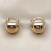 Oro Laminado Small Hoop, Gold Filled Style Polished, Golden Finish, 02.163.0430.22