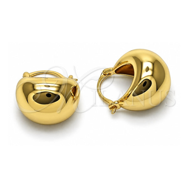 Oro Laminado Small Hoop, Gold Filled Style Polished, Golden Finish, 02.163.0430.22