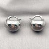Rhodium Gold Filled Small Hoop, Polished, Rhodium Finish, 02.163.0430.1.22 for wholesale, additional product view 4