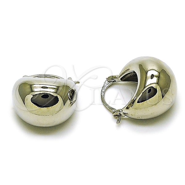 White Gold Filled Hoop Earrings — Small Hoop Polished 02. — main product view — SKU 164811 | Oro Laminado Blanco aretes de aro — Small Hoop pulido 02. — SKU 164811