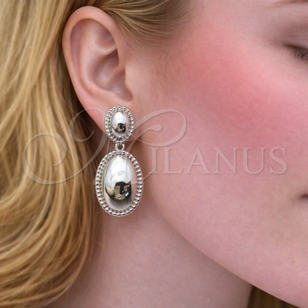 White Gold Filled Ring — Dangle Earring Polished 02. — alternate product view — SKU 164813 | Oro Laminado Blanco anillo — Dangle Earring pulido 02. — SKU 164813