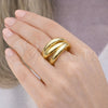 Oro Laminado Elegant Ring, Gold Filled Style Polished, Golden Finish, 01.163.0019 (One size fits all) for wholesale, additional product view 2