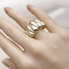 Oro Laminado Elegant Ring, Gold Filled Style Heart Design, Polished, Golden Finish, 01.163.0021 (One size fits for wholesale, additional product view 3