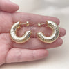 Oro Laminado Medium Hoop, Gold Filled Style Hollow Design, Polished, Golden Finish, 02.163.0277.30