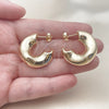 Oro Laminado Medium Hoop, Gold Filled Style Hollow Design, Polished, Golden Finish, 02.163.0353.30