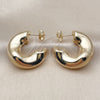Oro Laminado Medium Hoop, Gold Filled Style Hollow Design, Polished, Golden Finish, 02.163.0353.30