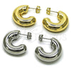 Oro Laminado Medium Hoop, Gold Filled Style Hollow Design, Polished, Golden Finish, 02.163.0436.28