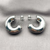 Rhodium Gold Filled Medium Hoop, Polished, Rhodium Finish, 02.163.0436.1.28