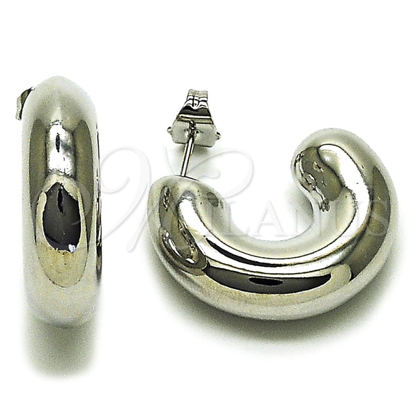 Rhodium Gold Filled Medium Hoop, Polished, Rhodium Finish, 02.163.0436.1.28