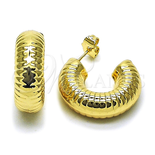 Gold Filled Ring — Stud Earring Hollow Design Diamond Cutting 02. — main product view — SKU 164839 | Oro Laminado anillo — Stud Earring Hollow diseño Diamond Cutting 02. — SKU 164839