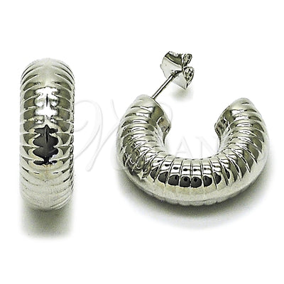 Rhodium Gold Filled Stud Earring, Hollow Design, Diamond Cutting Finish, Rhodium Finish, 02.163.0169.1.25 for wholesale, main product view