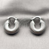 Rhodium Gold Filled Small Hoop, Hollow Design, Polished, Rhodium Finish, 02.341.0132.1.25 for wholesale, additional product view 4