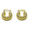 Oro Laminado Small Hoop, Gold Filled Style Hollow Design, Polished, Golden Finish, 02.163.0438.20