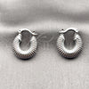 Rhodium Gold Filled Small Hoop, Hollow Design, Polished, Rhodium Finish, 02.163.0438.1.20 for wholesale, additional product view 3