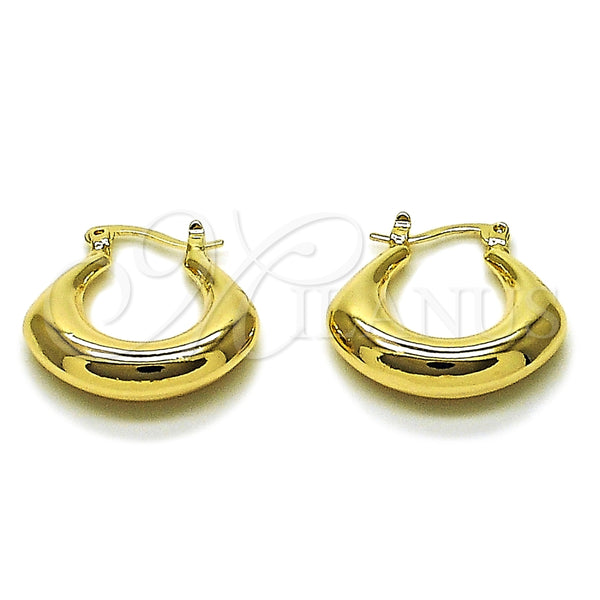 Gold Filled Hoop Earrings — Small Hoop Hollow Design Polished 02. — main product view — SKU 164844 | Oro Laminado aretes de aro — Small Hoop Hollow diseño pulido 02. — SKU 164844