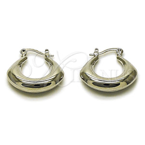 White Gold Filled Hoop Earrings — Small Hoop Hollow Design Polished 02. — main product view — SKU 164845 | Oro Laminado Blanco aretes de aro — Small Hoop Hollow diseño pulido 02. — SKU 164845