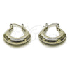 Rhodium Gold Filled Small Hoop, Hollow Design, Polished, Rhodium Finish, 02.163.0439.1.22