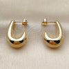 Oro Laminado Small Hoop, Gold Filled Style Hollow Design, Polished, Golden Finish, 02.163.0440.18 for wholesale, additional product view 4