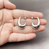 Rhodium Gold Filled Small Hoop, Hollow Design, Polished, Rhodium Finish, 02.163.0440.1.18