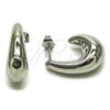 Rhodium Gold Filled Small Hoop, Hollow Design, Polished, Rhodium Finish, 02.163.0440.1.18