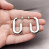 White Gold Filled Stud Earring, Hollow Design, Polished, Rhodium Finish, 02.163.0193.1.20